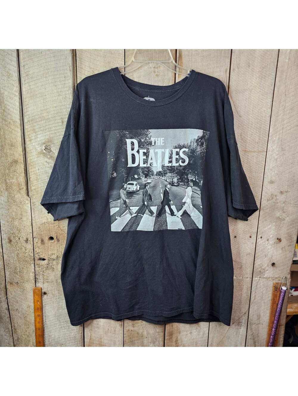 The Beatles Abbey Road Graphic T-Shirt Men's 3XL Black 100% Cotton Hybrid Tee